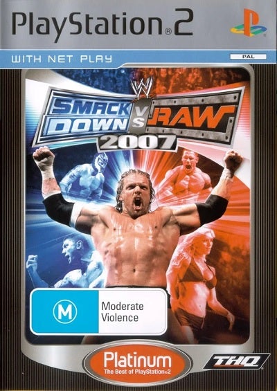 THQ WWE Smackdown Vs Raw 2007 Platinum Refurbished PS2 Playstation 2 Game